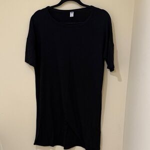 Old Navy Women's Classic Black Short Sleeve Tee Dress size S full length 34.5